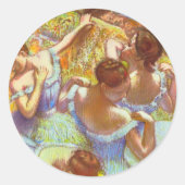 Sticker Rond Les Danseurs Bleus par Edgar Degas (Devant)