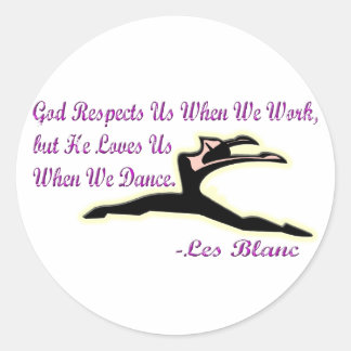 Sticker Rond Les danseurs enchantent vêtements et marchandises