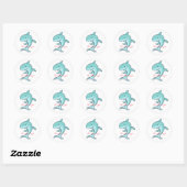 Sticker Rond Les dauphins bleus sauter Thunder_Cove (Feuille)