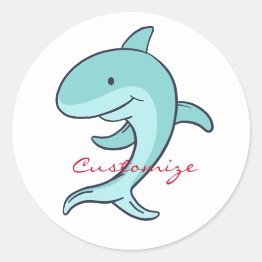 Sticker Rond Les dauphins bleus sauter Thunder_Cove (Devant)