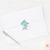 Sticker Rond Les dauphins bleus sauter Thunder_Cove (Enveloppe)