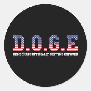 Sticker Rond Les Démocrates Du Mème Doge S'Exposent Officiellem
