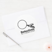 Sticker Rond les détectives le font sous couverture (Enveloppe)