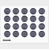 Sticker Rond Les deux plus grands commandements (Feuille)