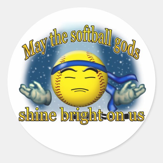 Sticker Rond Les dieux du softball (Devant)