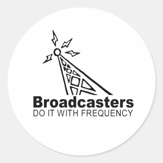 Sticker Rond les diffuseurs le font avec fréquence (Devant)