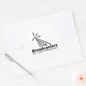 Sticker Rond les diffuseurs le font avec fréquence (Enveloppe)