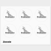 Sticker Rond les diffuseurs le font avec fréquence (Feuille)