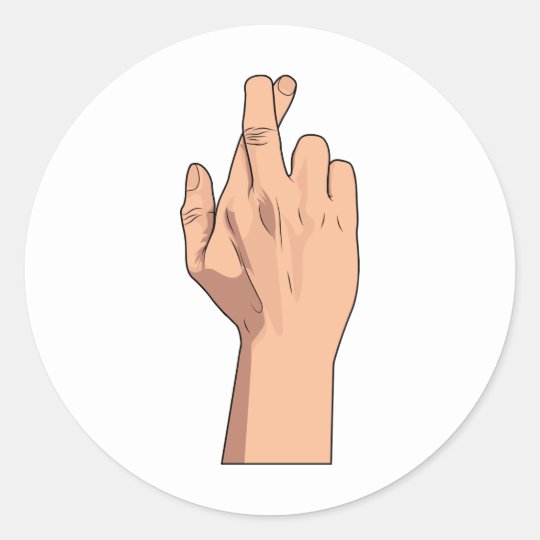Sticker Rond Les Doigts Ont Croise Des Signes Et Des Gestes De Zazzle Be Sticker Rond Les Doigts Ont Croise Des Signes Et Des Gestes De Zazzle Be