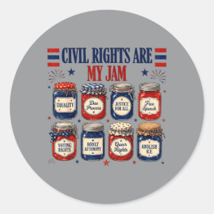 Sticker Rond Les droits civils sont les droits de l'homme préfé