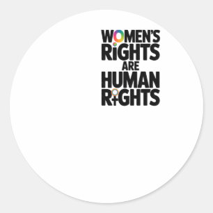 Sticker Rond Les droits des femmes sont des droits humains Le f