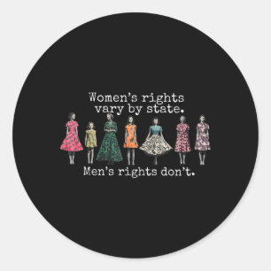 Sticker Rond Les droits des femmes varient