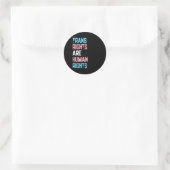 Sticker Rond Les droits trans sont des droits humains transgenr (Sac)