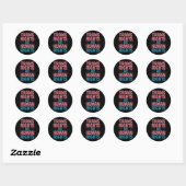Sticker Rond Les droits transgenres sont une fierté transgenre  (Feuille)
