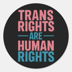 Sticker Rond Les droits transgenres sont une fierté transgenre 