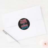 Sticker Rond Les droits transgenres sont une fierté transgenre  (Enveloppe)