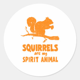Sticker Rond Les écureuils sont mon esprit Animal mignon Gopher