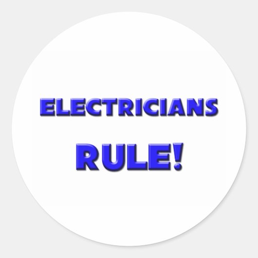 Sticker Rond Les électriciens dirigent ! (Devant)