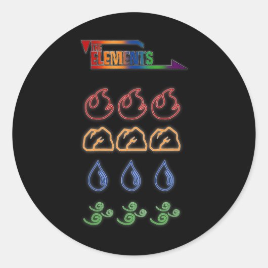 Sticker Rond Les éléments graphiques T (Devant)