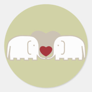 Sticker Rond les éléphants aiment