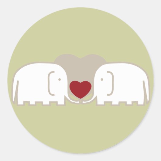 Sticker Rond les éléphants aiment (Devant)