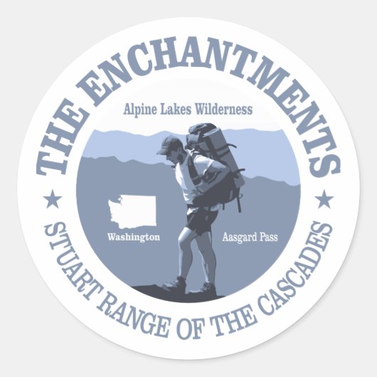 Sticker Rond Les enchantements (rd) (Devant)