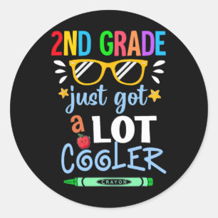 Sticker Rond Les enfants de deuxième année 2e viennent de deven
