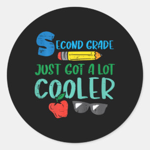 Sticker Rond Les enfants de deuxième année viennent de devenir