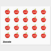 Sticker Rond Les enseignants Apple (Feuille)