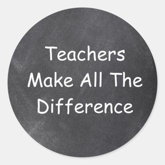 Sticker Rond Les enseignants font une différence idée cadeau ta (Devant)