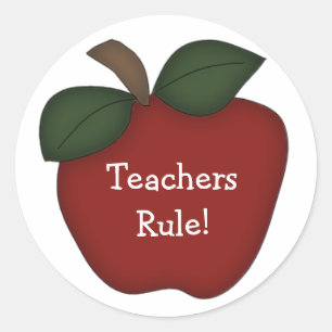 Sticker Rond Les enseignants ont la règle ! - Red Apple