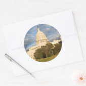 Sticker Rond Les Etats-Unis, Washington DC, bâtiment de capitol (Enveloppe)