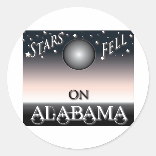 Sticker Rond Les Étoiles Tombent En Alabama (Devant)