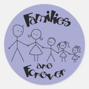Sticker Rond Les familles sont rares