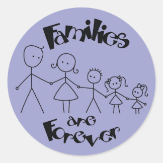 Sticker Rond Les familles sont rares