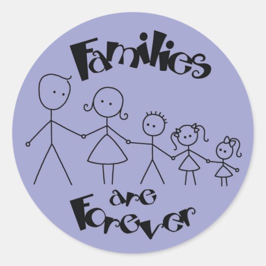 Sticker Rond Les familles sont rares (Devant)