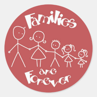 Sticker Rond Les familles sont rares