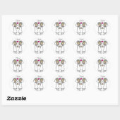Sticker Rond Les faveurs du mariage lesbien (Feuille)