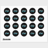 Sticker Rond Les femmes arrêtent la pollution de l'océan Ours p (Feuille)