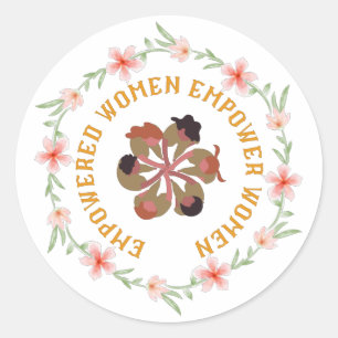 Sticker Rond Les femmes autonomisées autonomisent les femmes o
