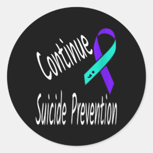 Sticker Rond Les femmes continuent la prévention du suicide Sem