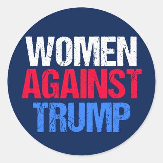 Sticker Rond Les femmes contre Donald Trump (Devant)