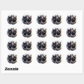 Sticker Rond Les femmes de chats comprennent la mission (Feuille)