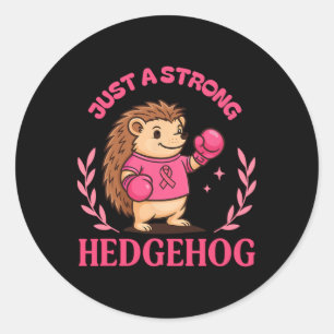 Sticker Rond Les Femmes Juste Un Hérisson Fort Lutter Le Sein C
