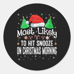Sticker Rond Les Femmes Les Plus Susceptibles De Toucher Snooze