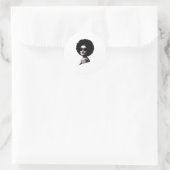 Sticker Rond Les femmes noires affrontent l'Afrocent afro-améri (Sac)