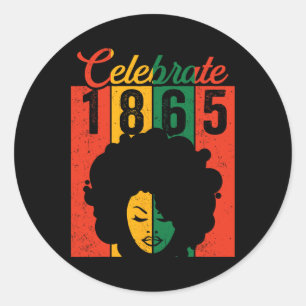 Sticker Rond Les Femmes noires de la Junte 1865 célèbrent en In