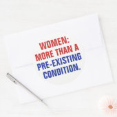 Sticker Rond Les femmes plus qu'une condition préexistante Trum (Enveloppe)