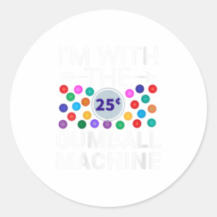 Sticker Rond Les femmes que je suis avec le jumelage de machine