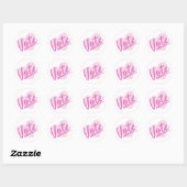 Sticker Rond Les femmes roses votent (Feuille)
